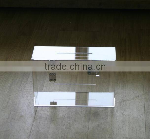 custom acrylic donation box with lock
