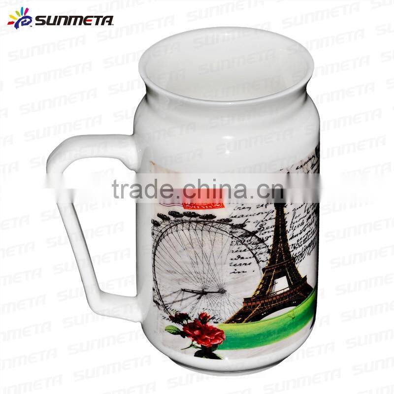 2016 freesub sublimation mug factory, new design special shape sublimation coffe mug
