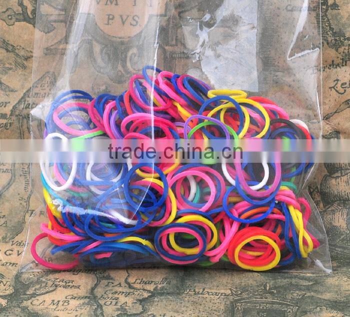 Newest colorful 300pcs or 600pcs per bag rubber bands/loom bands refill (B17)