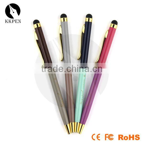 T208 slim ball pen with stylus