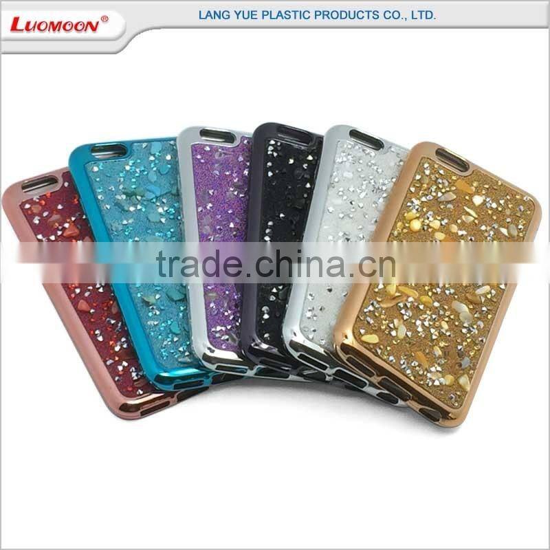 electroplating beautiful stone and diamond funky mobile cell phone case for oppo r7s r831k n1