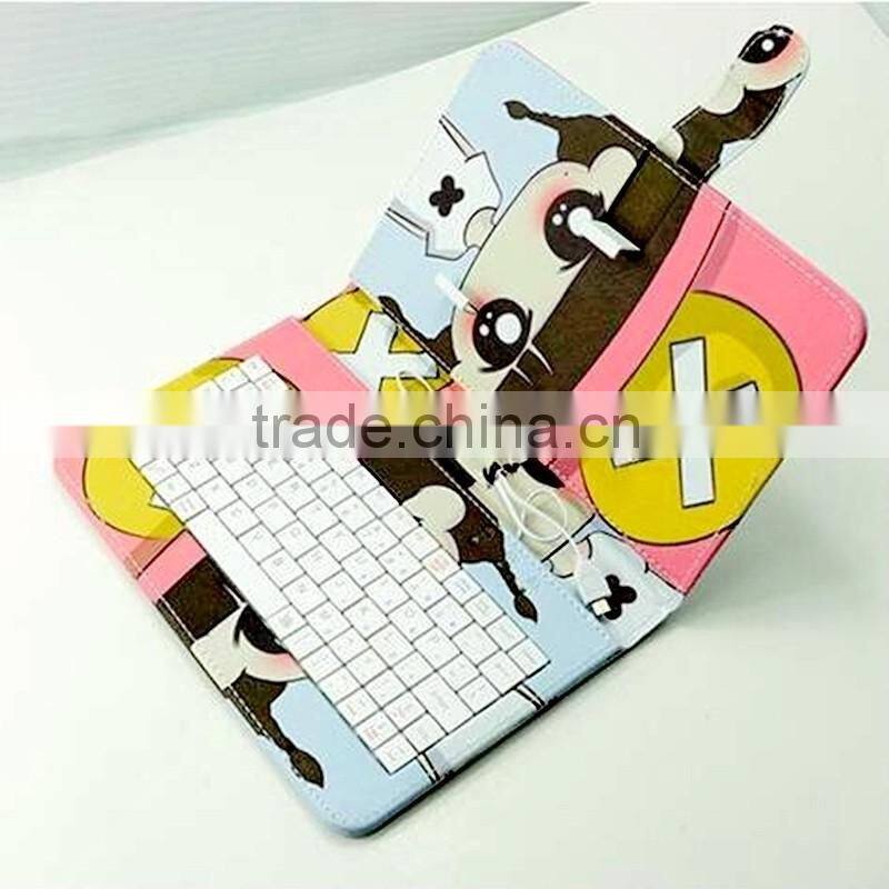 color print universal pu leather phone case with keyboard for iphone for Xiaomi Redmi mi mione note pro 1 2 3 4 5 8 S A C