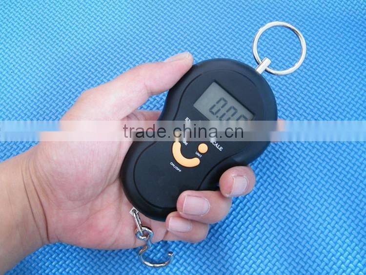 Digital gift mini travel luggage scales with hook