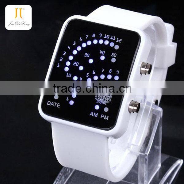 Durable cool Anime shape of Fan LED watch kids superman watch