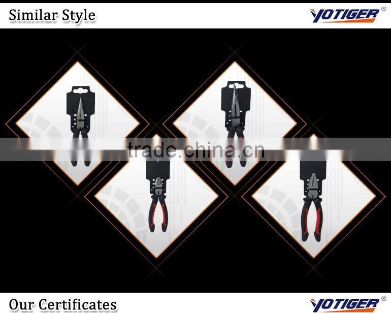 6" Combination Pliers(European Style) With Black And Red Mixed Handle Type