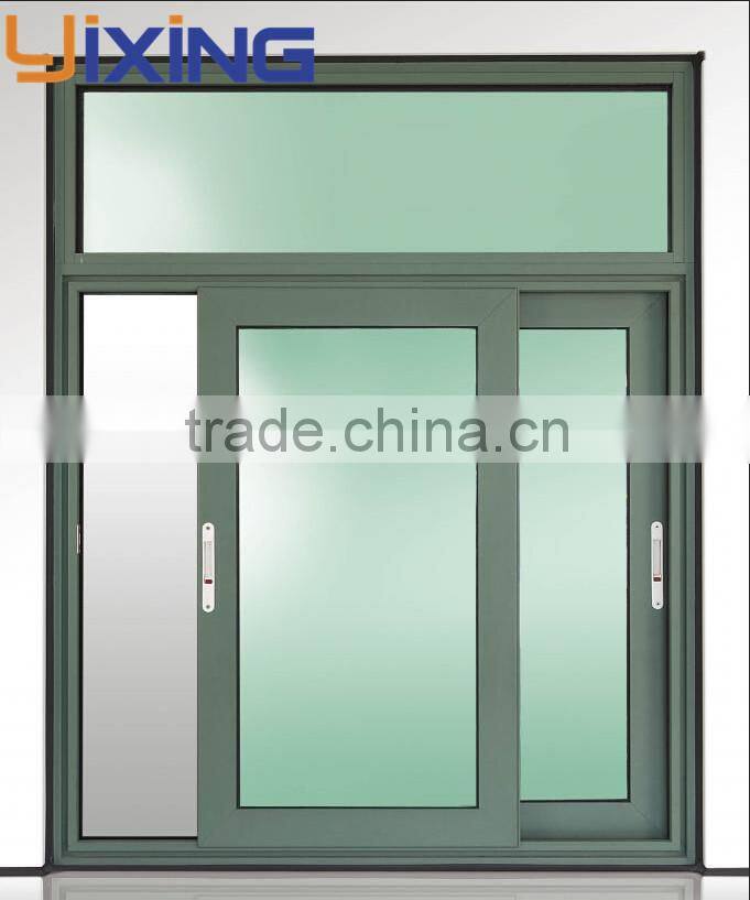 Shutter sliding window framed double glazed aluminum window price square meter