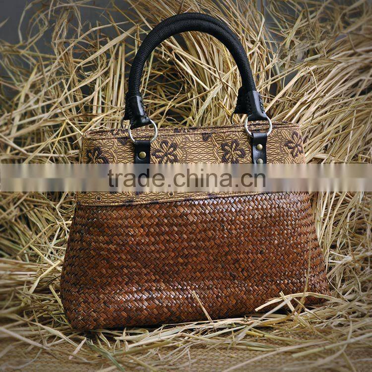 2016 new arrival thailand summer bag women shopping bag bamboo weaving handbag