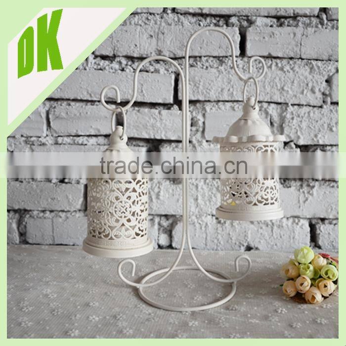 Cheap classic black stainless steel lantern + Hurricane Lantern Inserted Glass Christmas lantern decoration