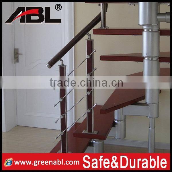 HOT sale ABLinox wood and stainless steel stairs railing