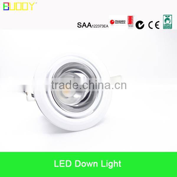 Popular design 15W COB LED Downlight Cutout 90mm with lens, No Adjustable