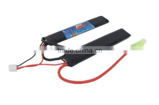 CNDHD 7.4V 20C 1000MAH 2in1 outdoor model lipo battery twin lithium battery