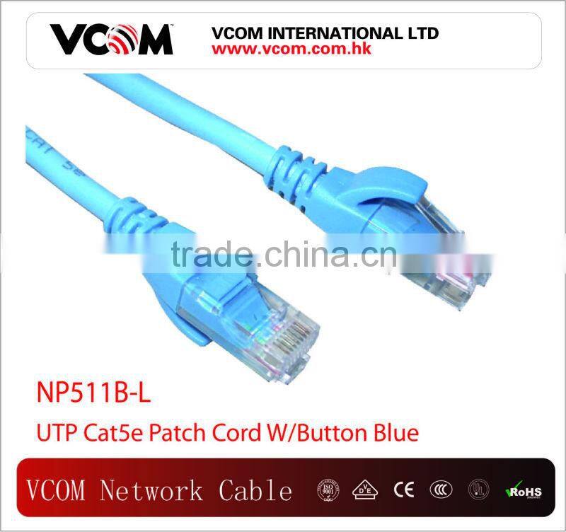 Vcom High Speed UTP Cat5e Patch Cord in red