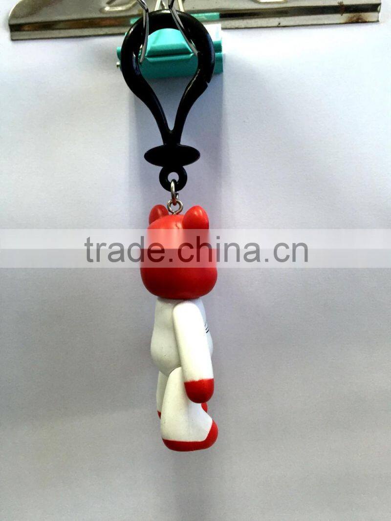 Small Size Groomy Bear Vinyl Toys, Customized Plastic KeyChain Toys