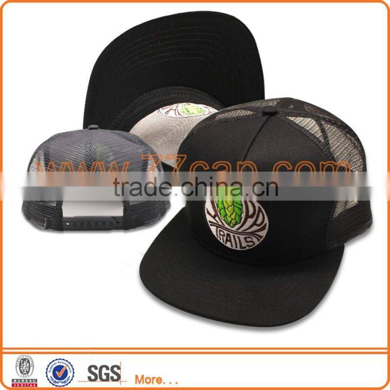 Blank 5 Panel Trucker Foam Mesh Cap Custom Logo Snapback Trucker Hat
