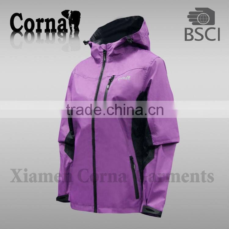 women full-taped purple wind jacket