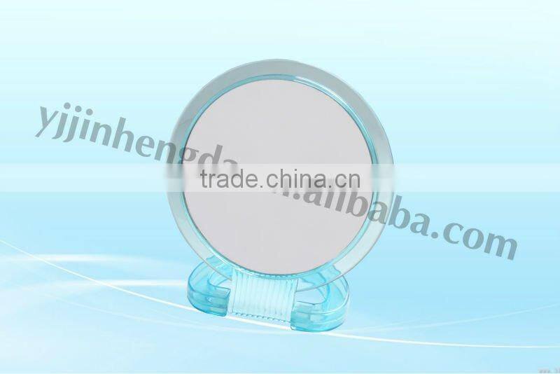 light blue home make-up mirror