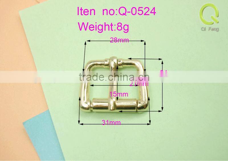 high quality light gold metal leather belt buckle sets for handbags q-0524