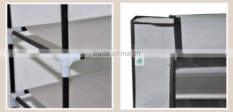 6 layers non-woven fabric metal storage closet ideas with cloth cover