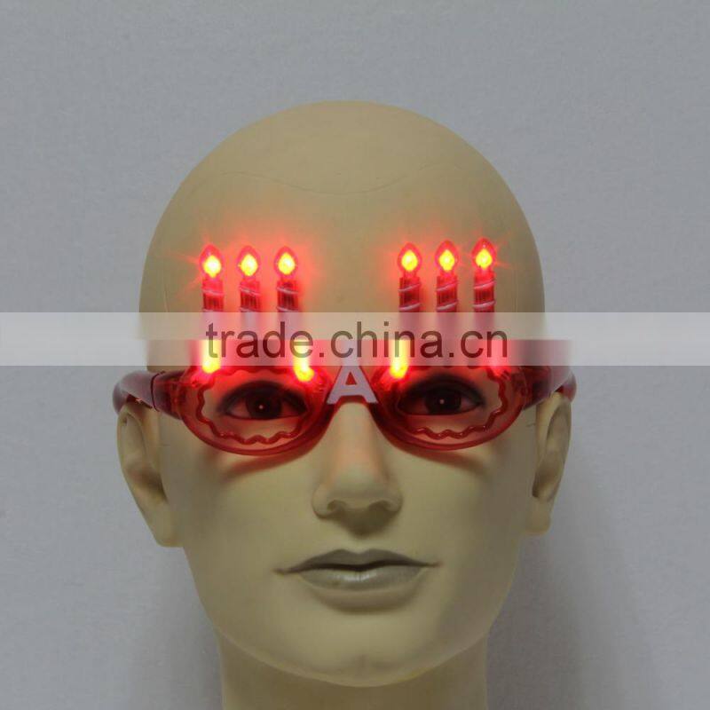 Nightclub bar Carnival Halloween Christmas party supplies, Plastic Light glasses LED glasses 10 lights fire shaped glasses