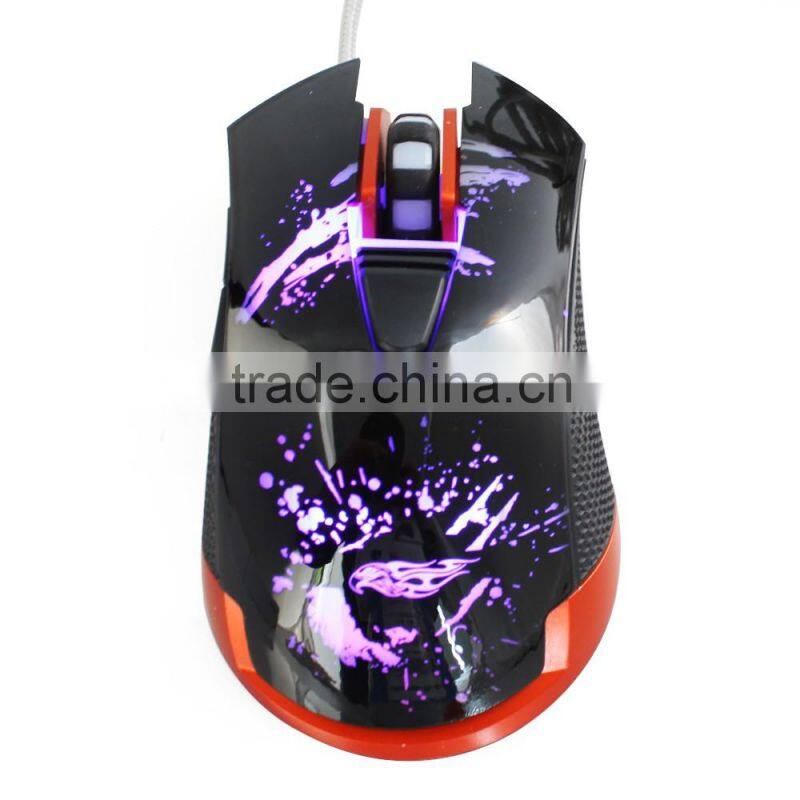 Optical USB Wired Gaming Mouse 7 Button USB LED Light Plug Play
