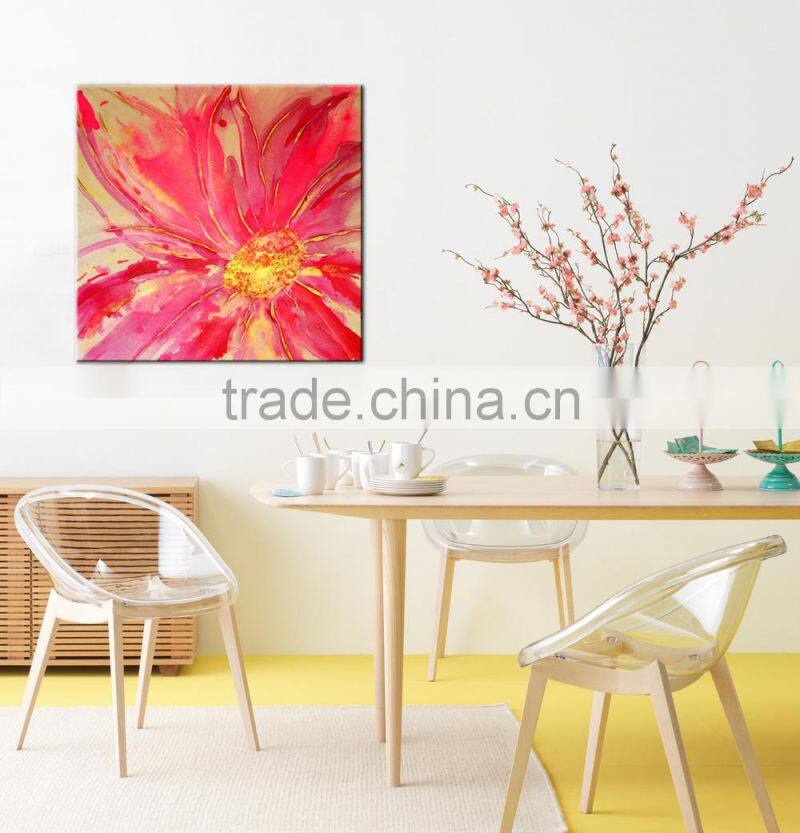 White Flower with Glass Canvas Oil Painting Design on Canvas