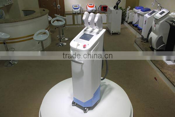Top quality big promotion! multifunctional 3 handles 1800W e-light ipl rf nd yag laser multifunction machine