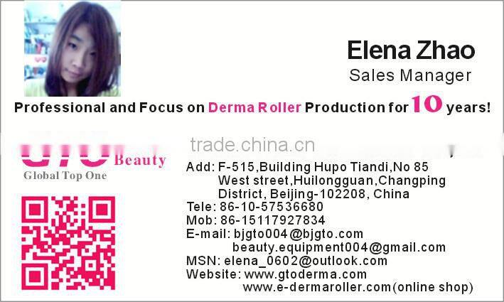 GTO Factory wholesale medical titanium 540 needle count micro needle derma roller with CE and RoHS certified