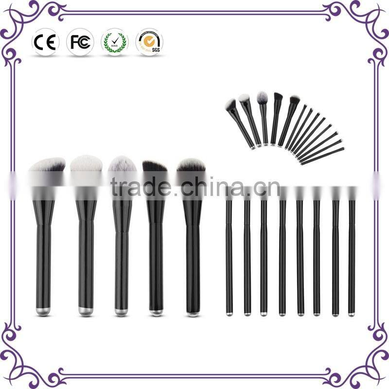 High quality goat hair private label powder makeup brushes face cleaning brush