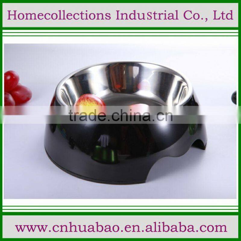 2015 new design stainless stee pet bowl/dog feeder/pet feeder with melamine cover pet premium