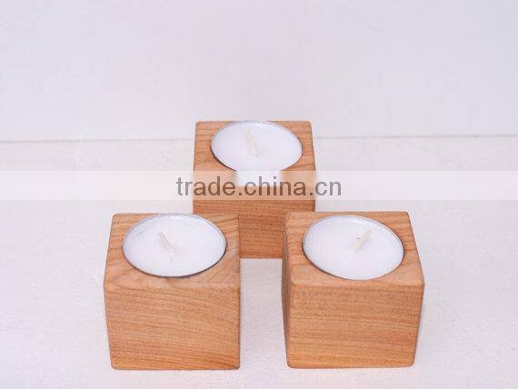 Modern Home Decoration Tea Light Wooden Candle Holder Reclaimed Wood Candle Holders