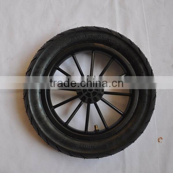 Super quality 12"x2"pneumatic inflatable small rubber wheel