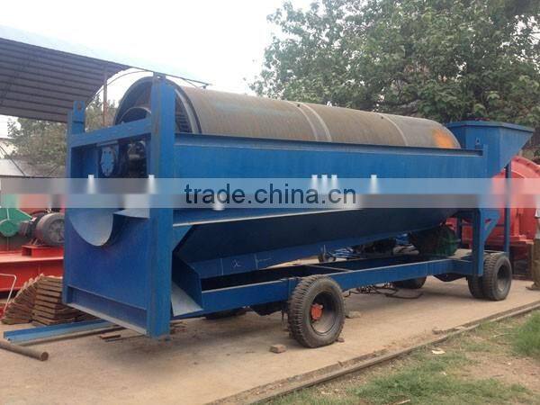 Large capacity mobile drum screen, drum sieve, mobile trommel for sale