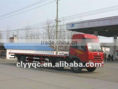 flat bed construction machine transport truck