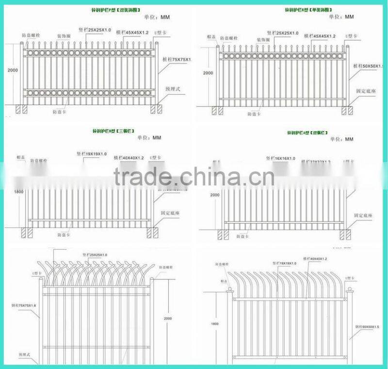 novel style wrought iron railing panels with CE Certifitation