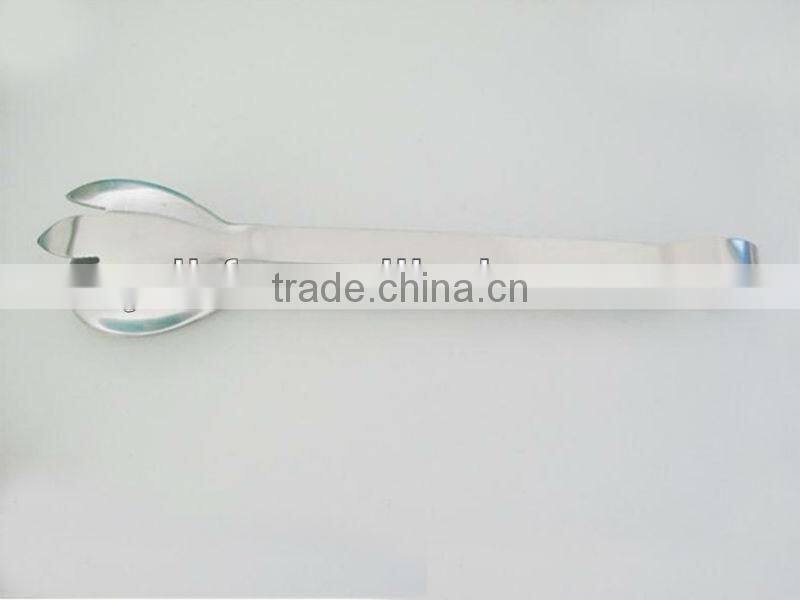 HF 322 full stainless steel food tong,fruit salad tongs,practical kitchen tongs