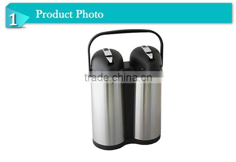 Double body for two kinds of drink travel pumping system air pot (AGUP-D)