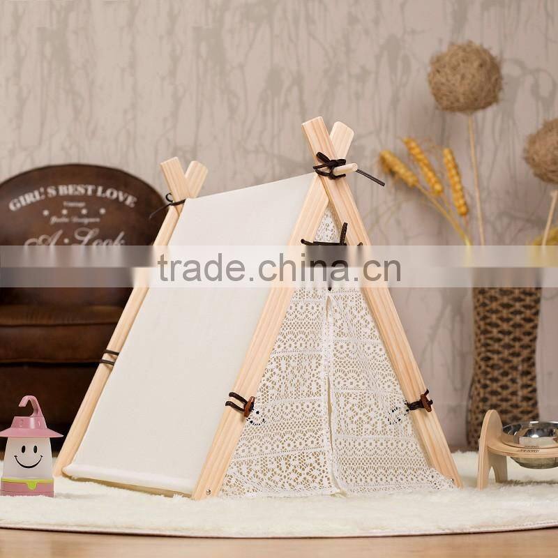 2016 best-selling dog cat pet furry babies house bunk bed tent carrier cage teepee tipi soft Factory for wholesale
