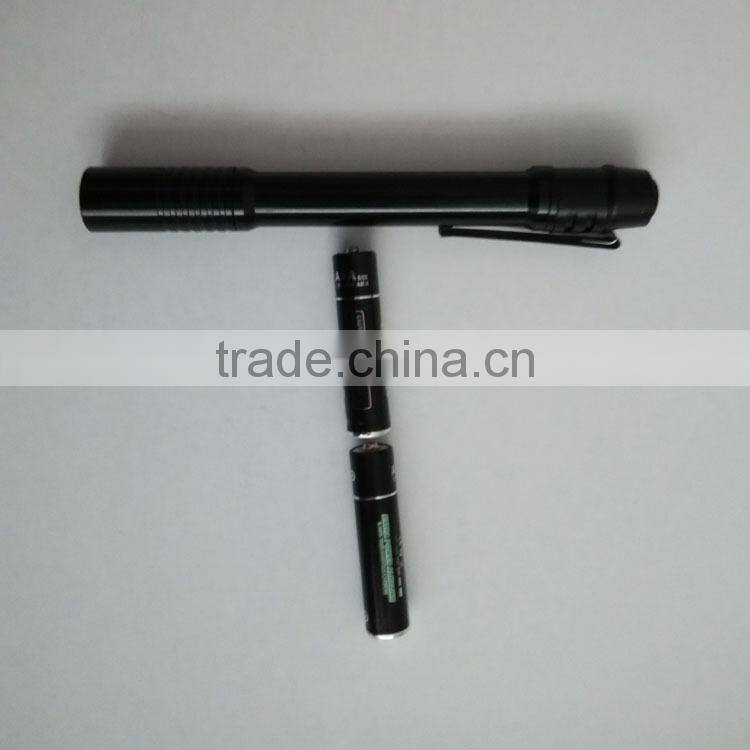 hot selling Aluminium alloy 2xAAA Battery LED flashlight pen style light