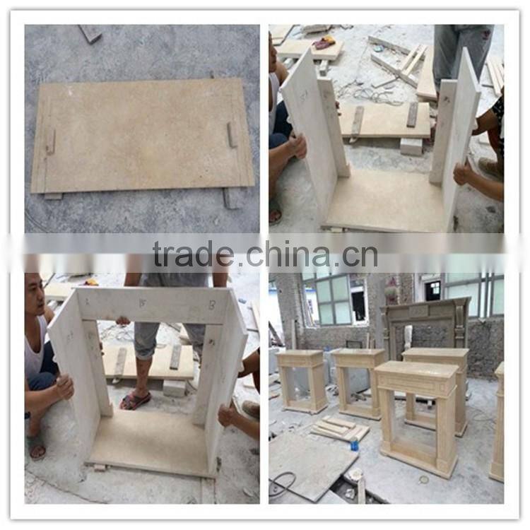 Outdoor freestanding white fireplace mantel