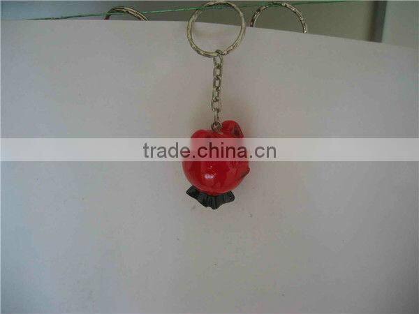 Polyresin pig shaped figurines as key chains