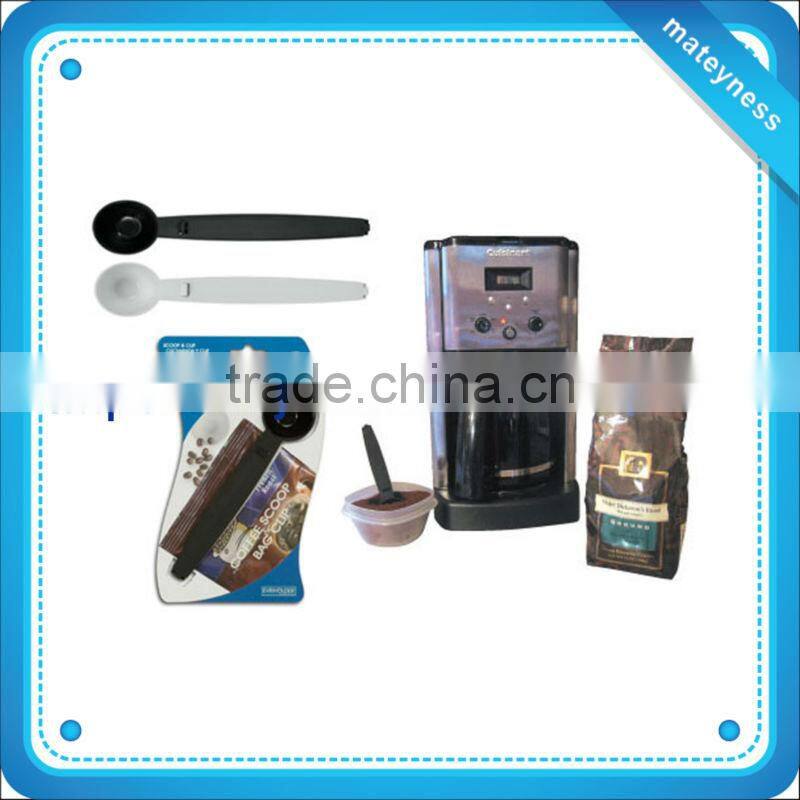 coffee spoon with clip/coffee bag clip