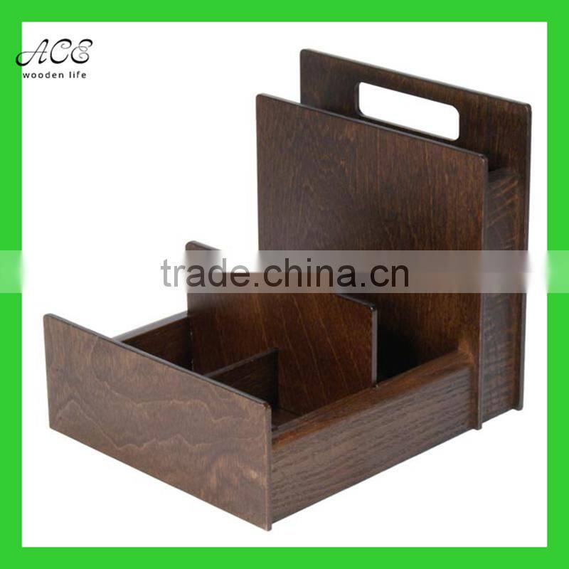 Solid wood condiment box