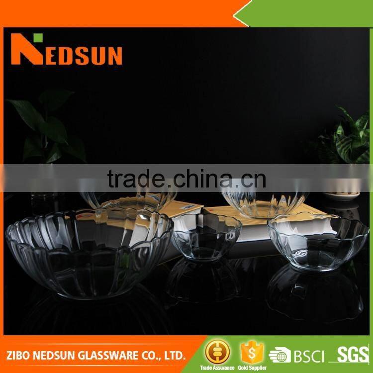 High quality clear glass bowl