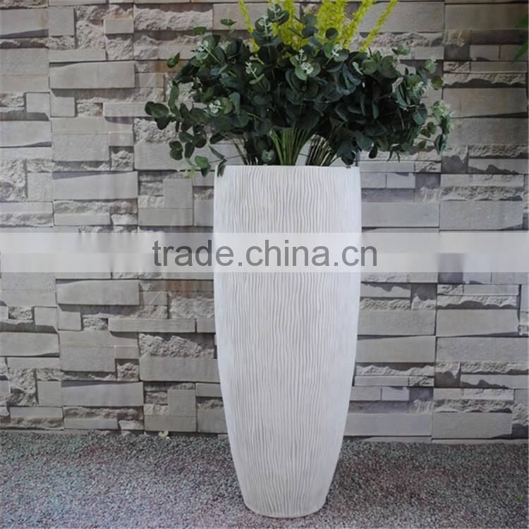 Popular outdoor large tall decorative cylinder flower plant pot