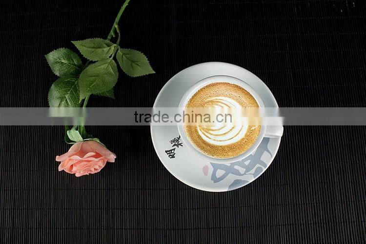 China supplier new premium custom wholesale ceramic coffee cup espresso saucer