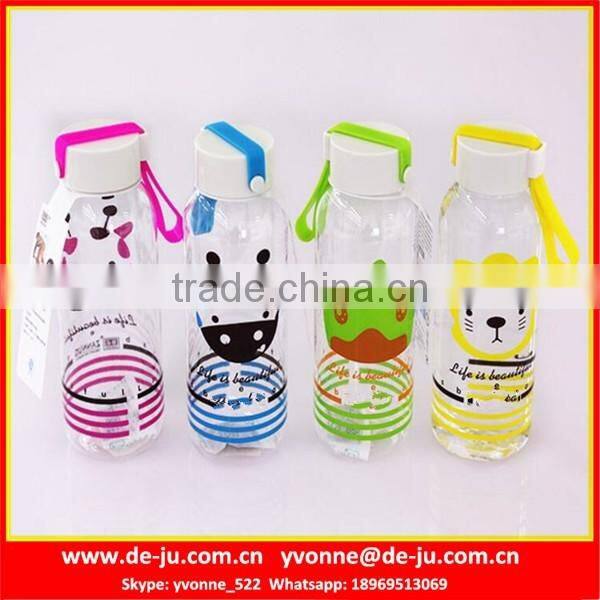 Thin Neck Handle Fruit Juice Water Bottle