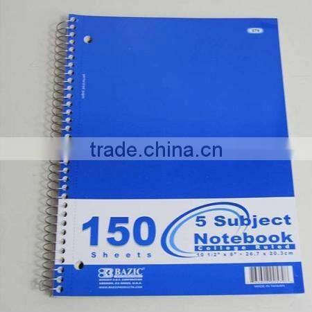 5 subject notebook excessive inventory