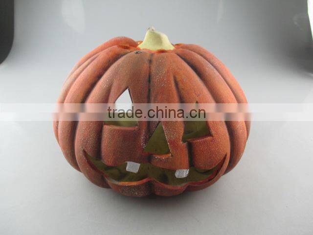Helloween pumpkin shape ceramic decoration in stocklots