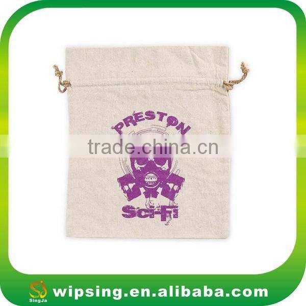 Promotional Gift Cotton Calico Drawstring Bag