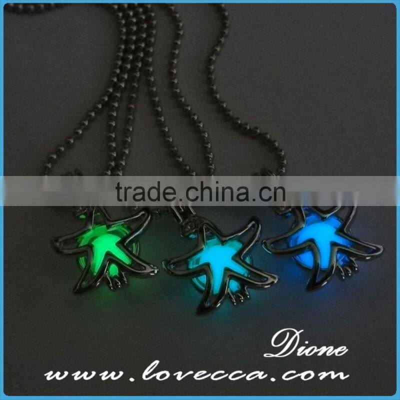 Hot selling luminous jewellery glow star necklace pendant